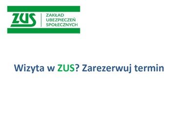 Zarezerwuj termin wizyty w ZUS